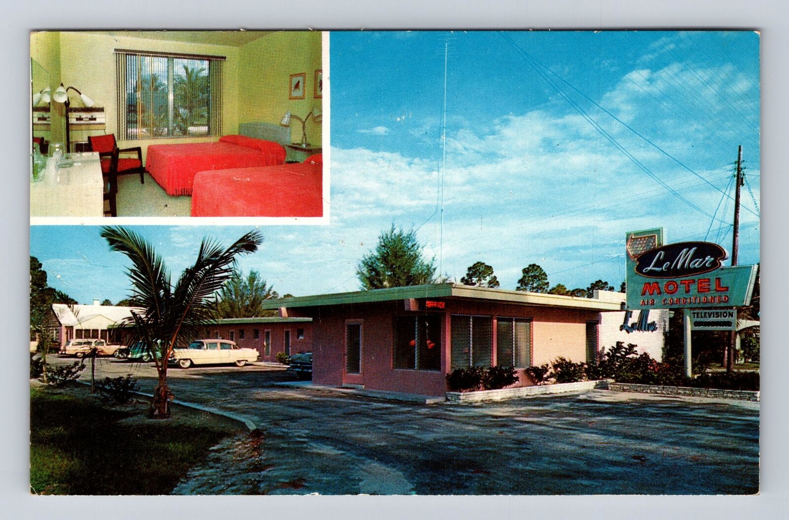Fort Myers FL-Florida, Le Mar Motel, Advertisement, Antique, Vintage Postcard