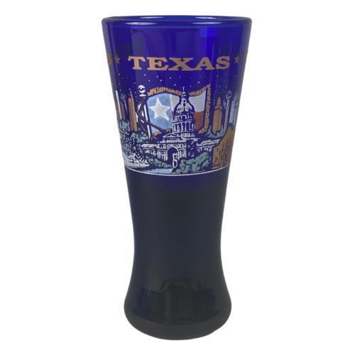 Cobalt Blue Texas Shot Glass (Skyline)