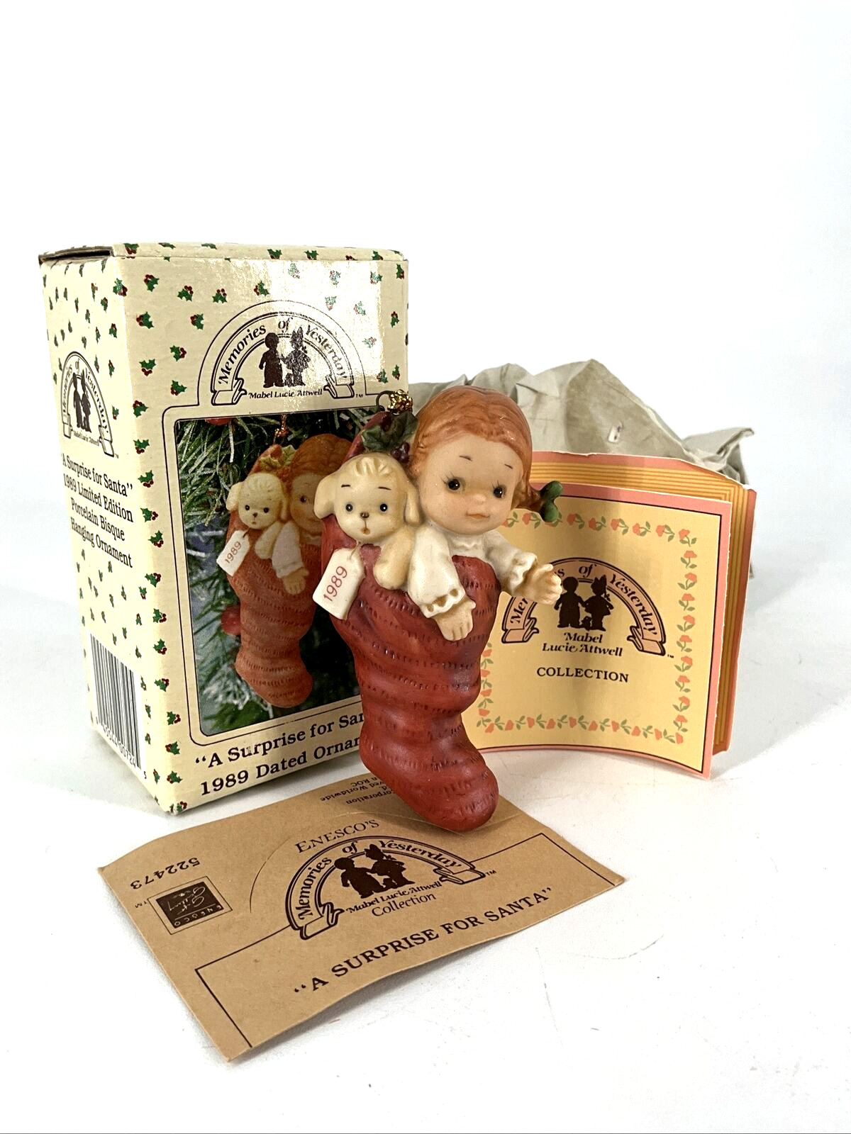 Memories of Yesterday Ornament “A Surprise for Santa” Enesco 1989