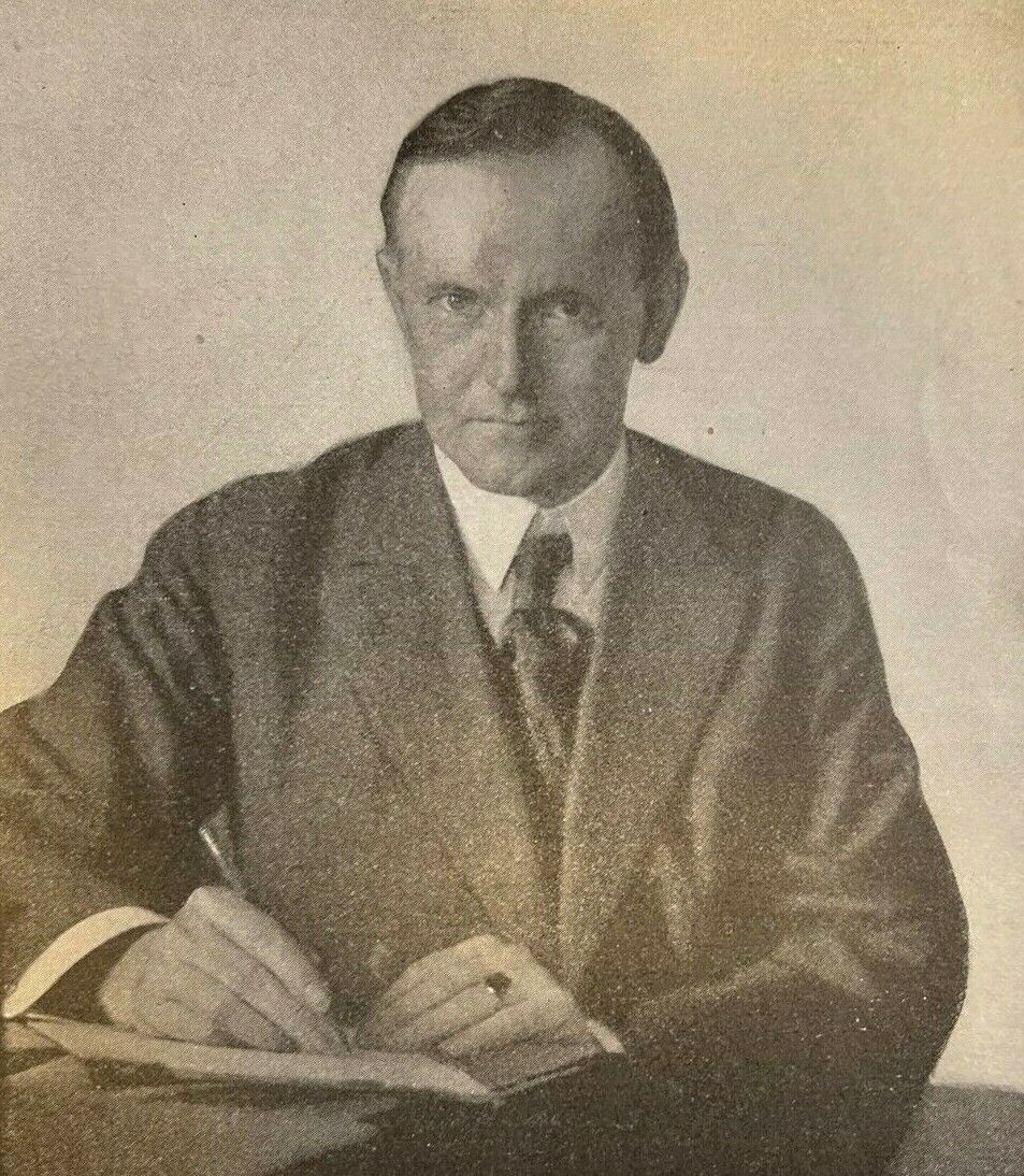1923 President Calvin Coolidge illustrated