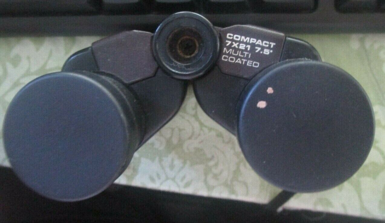 Vintage Minolta Compact Binoculars 7X21 7.5 Multi Coated With neck strap