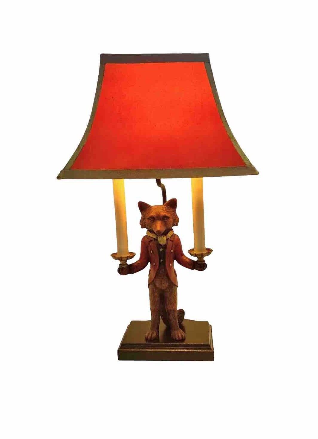Lamp Fox Butler Equestrian Style Desk Table Lighting Vintage Classic Decor