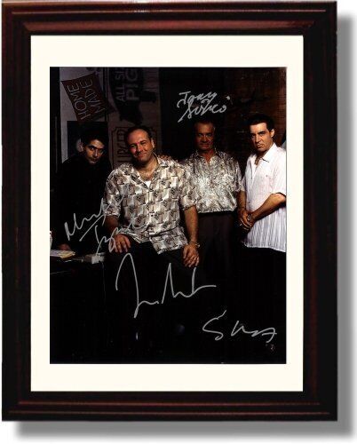8x10 Framed Sopranos - Bada Bing Autograph Promo Print - Sopranos Cast
