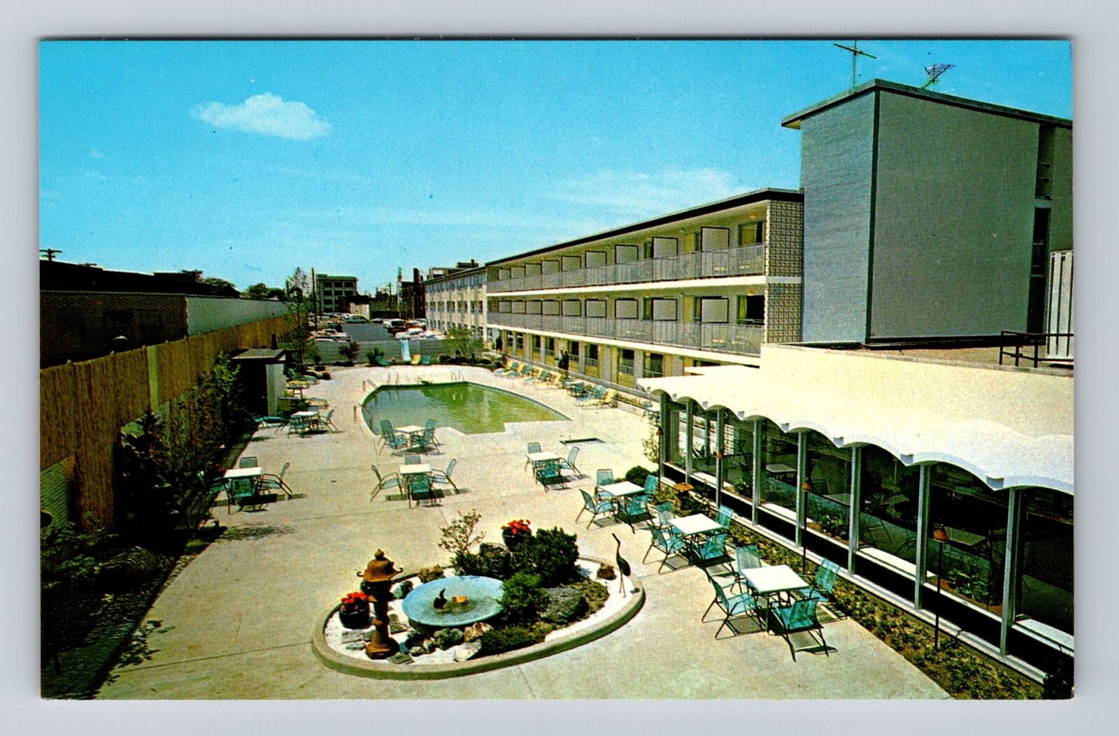 Indianapolis IN-Indiana, The Manger Motor Inn Advertising Vintage Postcard