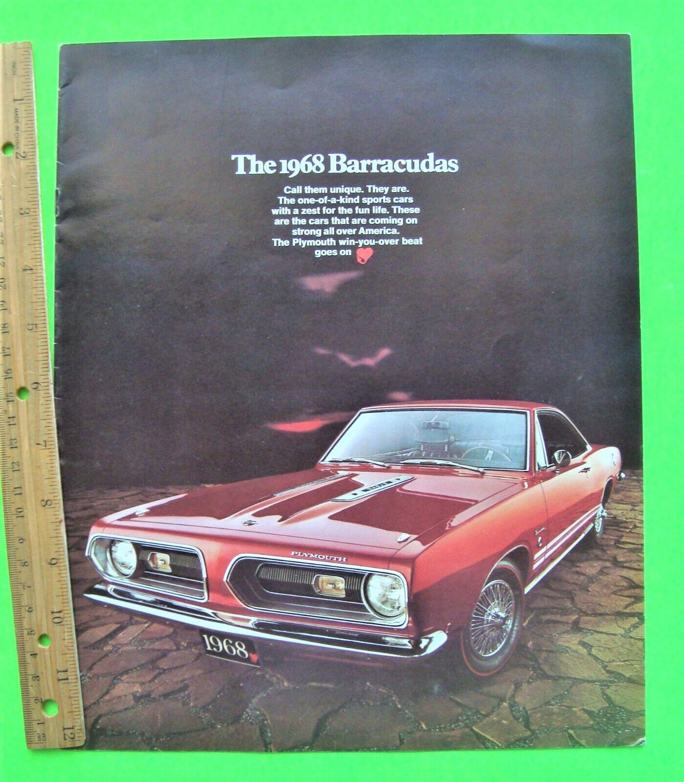 1968 PLYMOUTH BARRACUDA HUGE DLX 12-pg BROCHURE Convertible FORMULA \'S\' Xlnt+