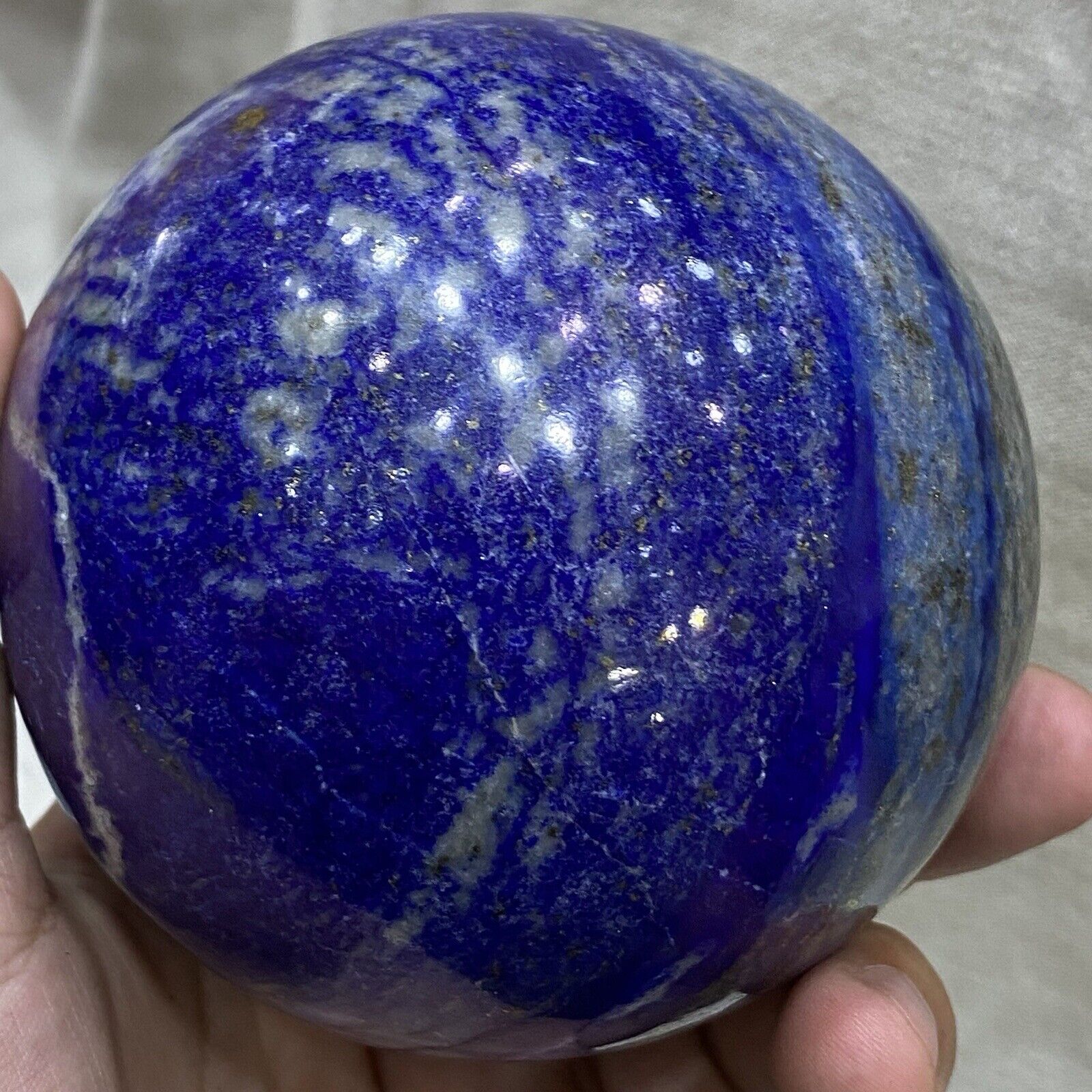 Big Lapis Lazuli Sphere Healing Crystal Natural Stone Ball Reiki Mineral