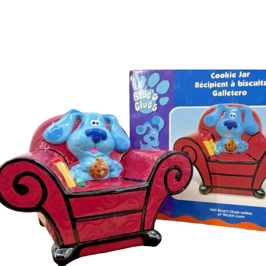 Blue\'s Clues Cookie Jar Thinking Chair 2001 Nick Jr. New Open Box Viacom 7” Tall
