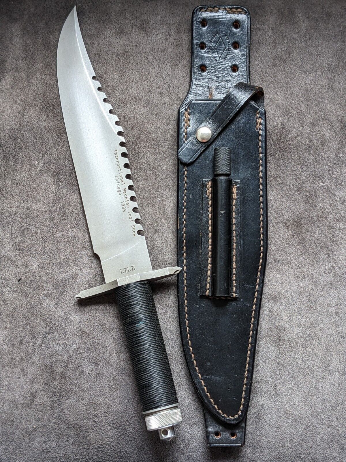 Jimmy Lile Rambo The Mission Excellent condition w/custom Engraving & sheath