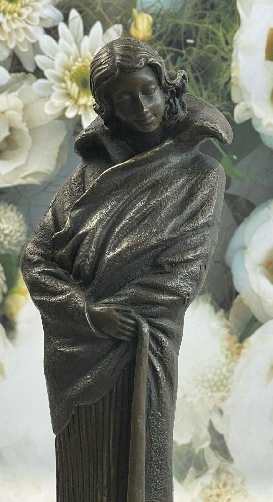 Vintage Classic Female Woman Fashion Lover Bronze Marble Statue Sculpture Sale