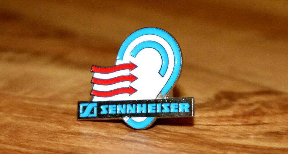Sennheiser electronic Old Vintage Collectible very Rare Promo Pin / Badge
