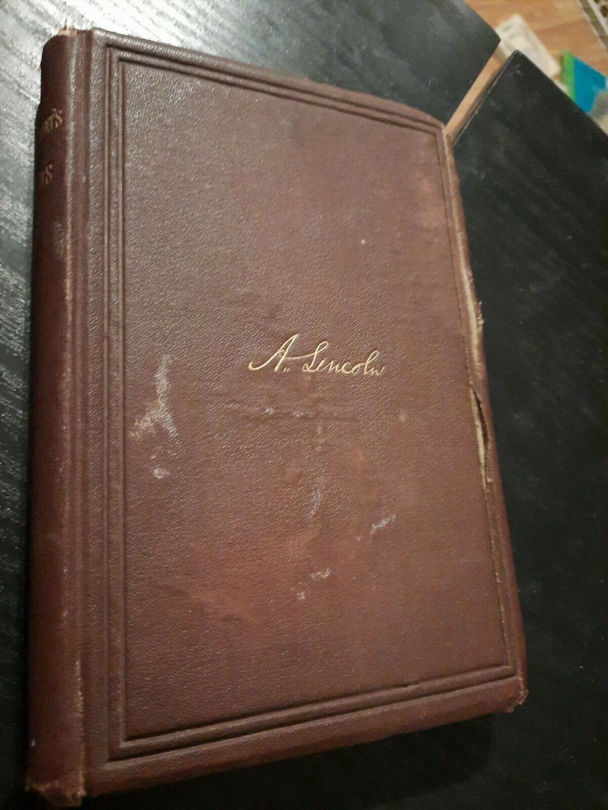 ABRAHAM LINCOLN - THE PRESIDENT'S WORDS 1865 FIRST EDITION BOOK VERY RARE 