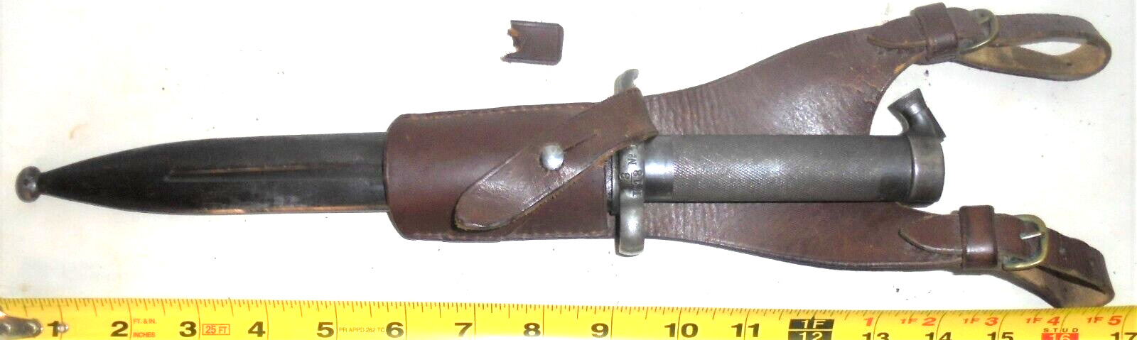 ANTIQUE,. Swedish Model 1896 Mauser Bayonet,  Scabbard & Holster Sweden Military