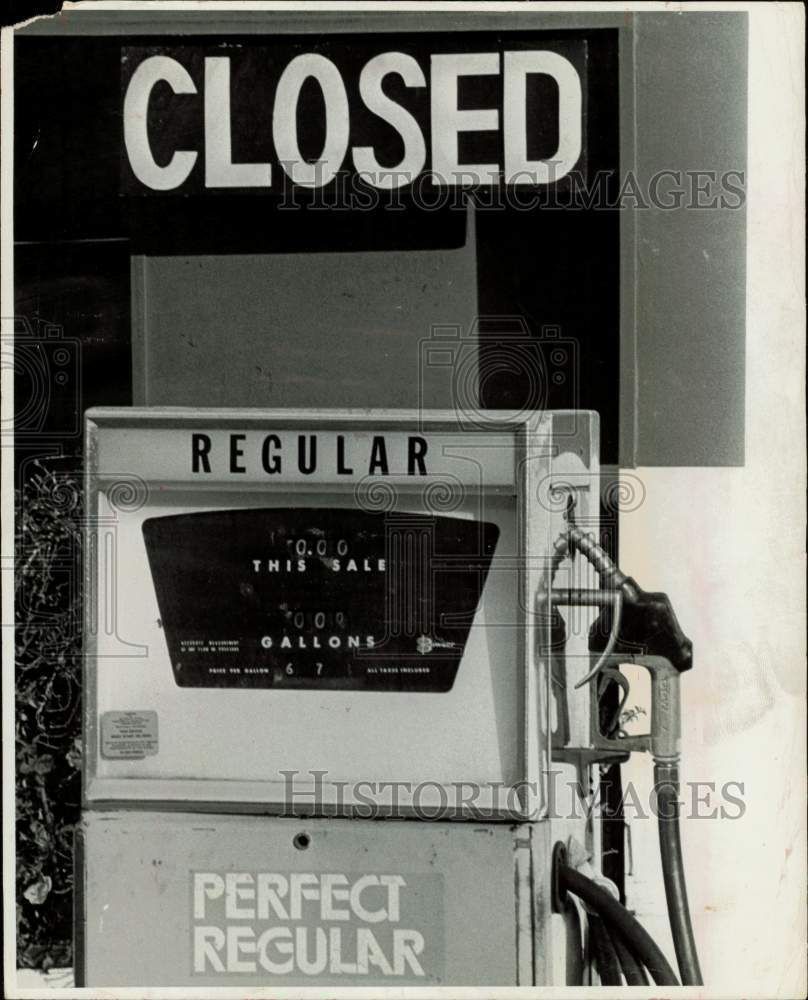 1979 Press Photo Perfect Gas Station Closed Due to Shortage, Miami, Florida