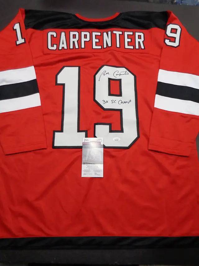 Bobby Carpenter New Jersey Devils Autographed & Inscribed Custom Hockey Jersey J