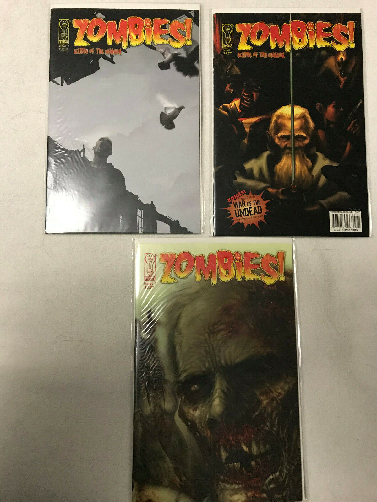 Zombies (IDW) Feast #1 & Eclipse of the Undead #1 Regular & Retailer Incentive