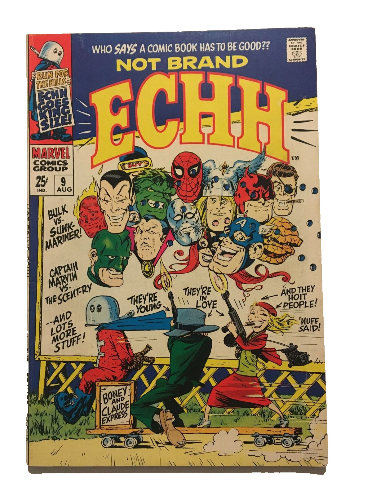 Not Brand Echh #9 Beatles Appearance High Grade Stan Lee Jack Kirby 1968 Marvel