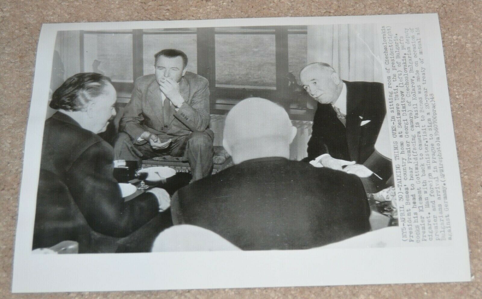 President Edvard Beneš Czechoslovakia  Press Photo VTG vintage Original Rare