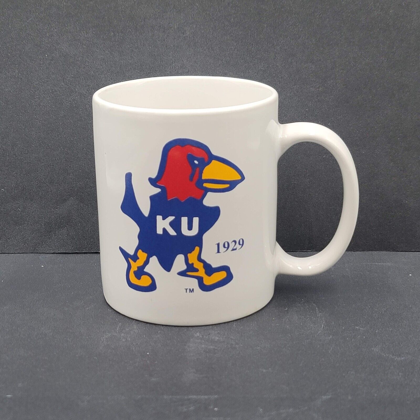 Vintage University of Kansas Jayhawks KU Coffee Mug 1929 Logo