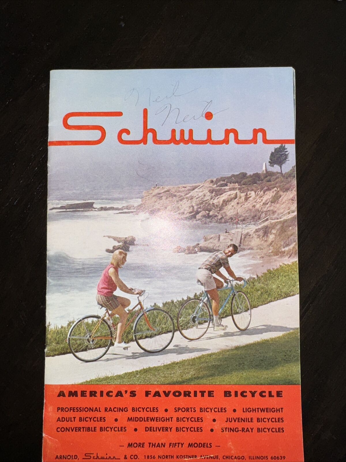 SCHWINN 1965 Bicycle Sales Catalog/Brochure Arnold Schwinn And Co VTG Vintage
