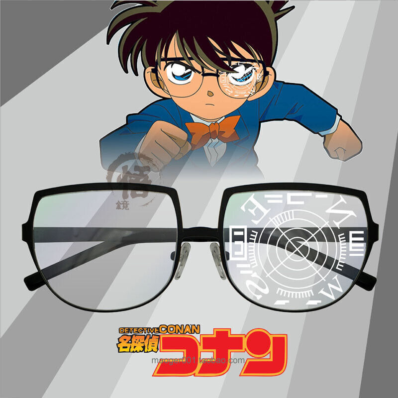Detective Conan Edogawa Cosplay Led Glasses Transparent Visual Tracking Glasses