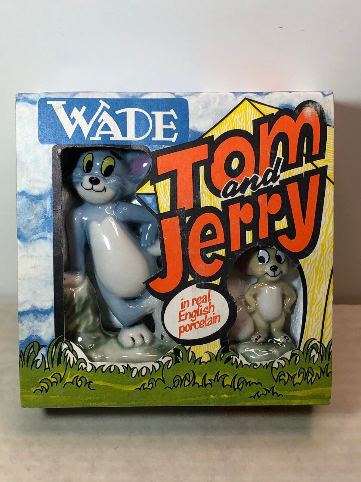 WADE TOM AND JERRY ENGLISH PORCELAIN FIGURINES MADE IN ENGLAND 1973 MGM