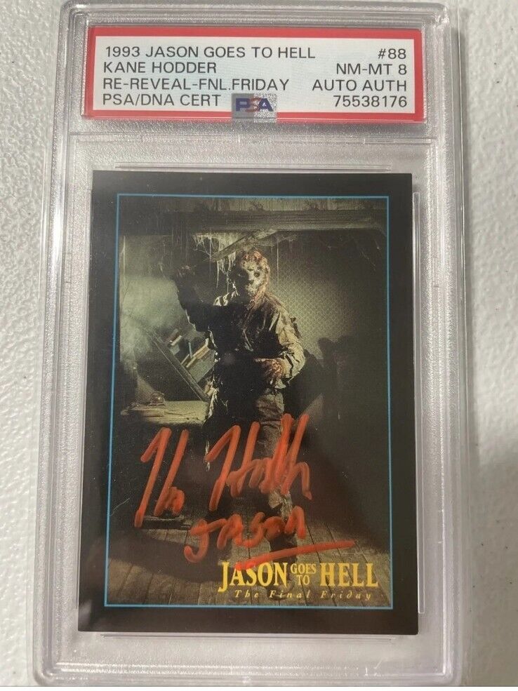 KANE HODDER signed TRADING CARD 1993 Jason Goes to Hell Encapsulated Psa