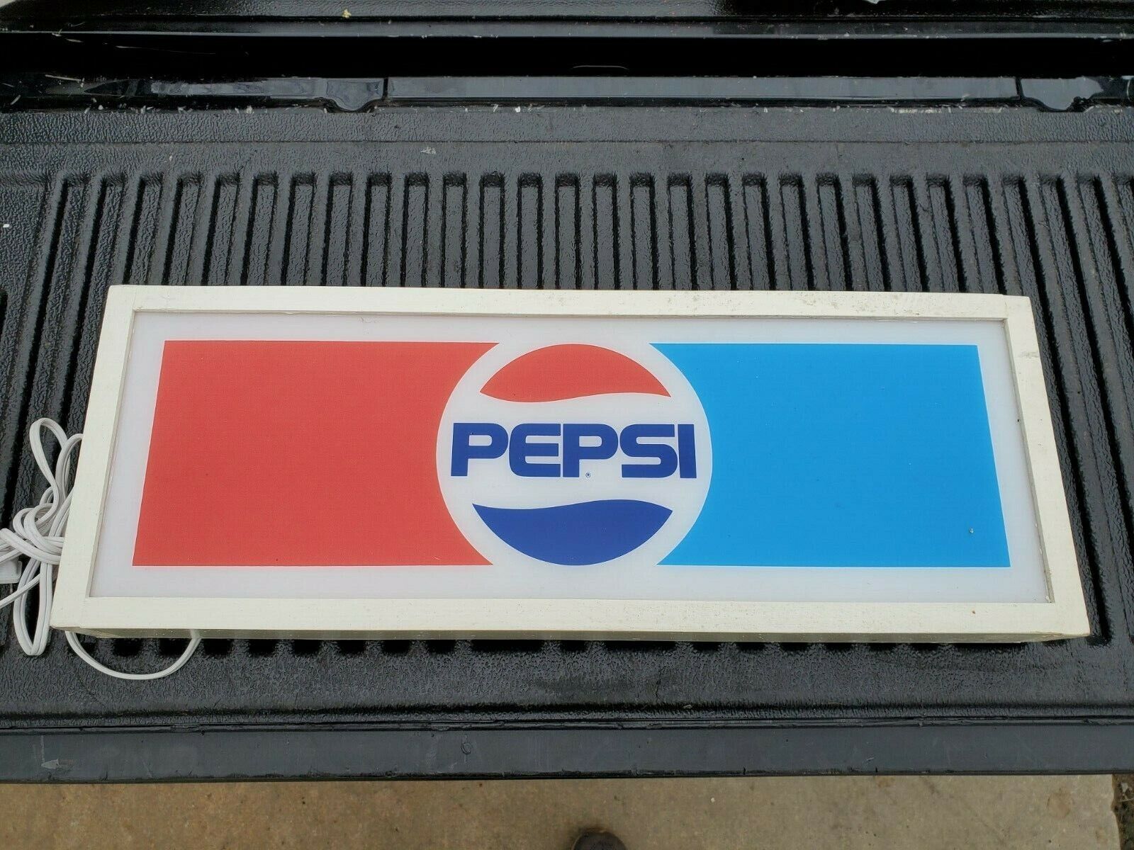  Vintage Pepsi Cola Vending Machine Panel Lighted Soda Sign 