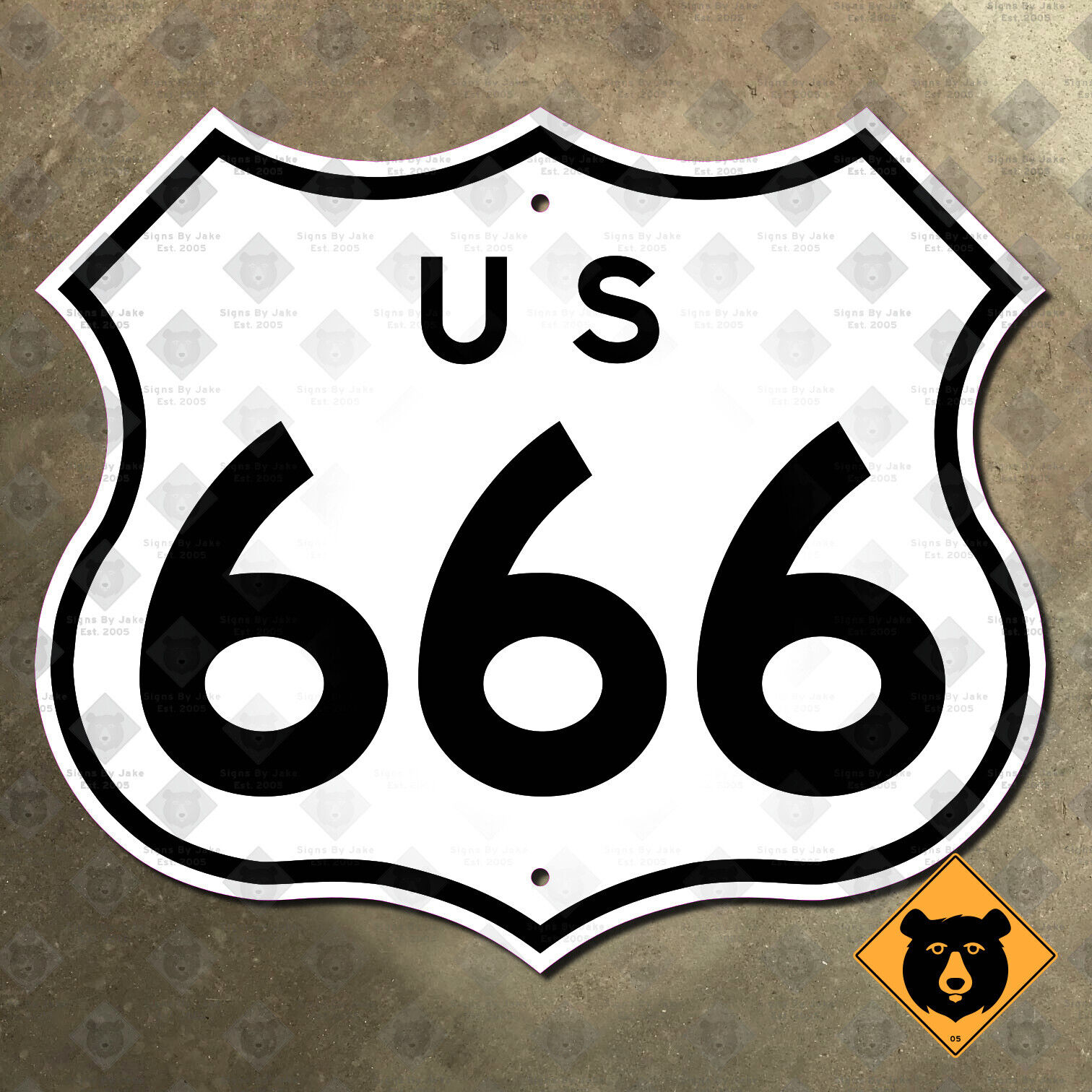 US route 666 Devil\'s Highway Four Corners marker road sign 1957 13x11