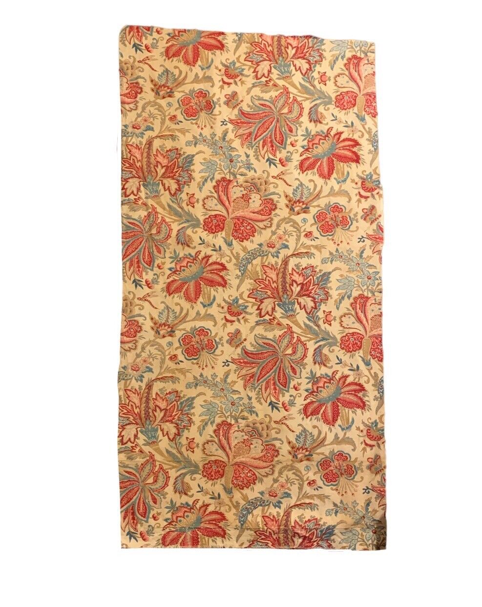 Beautiful 20th cent french cottton exotic floral fabric 1646
