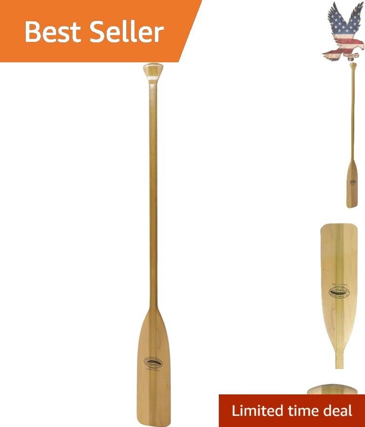 Premium Artisan Handcrafted 5-Foot Ergonomic Wooden Canoe Paddle