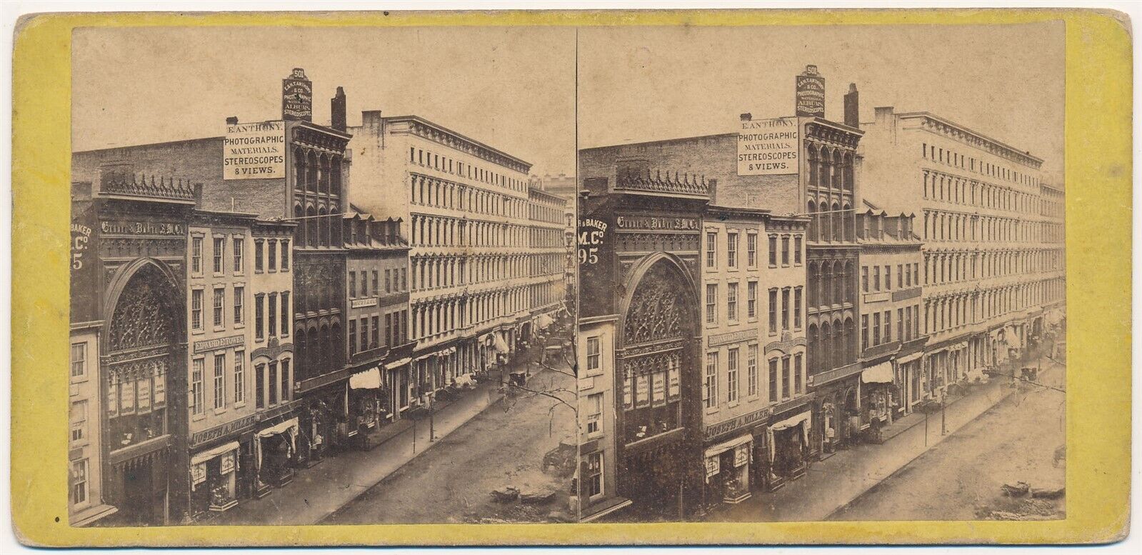 NEW YORK CITY SV - Broadway & Broome St showing Anthony Studio - 1860s