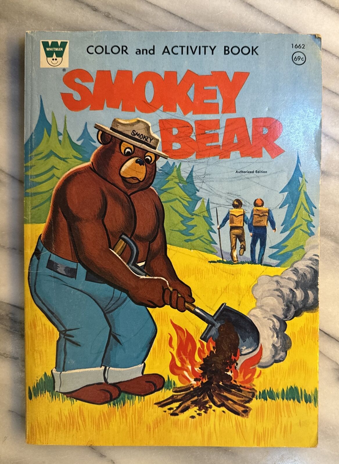 1971 Smokey Bear Color &Activity Book Mostly Unused