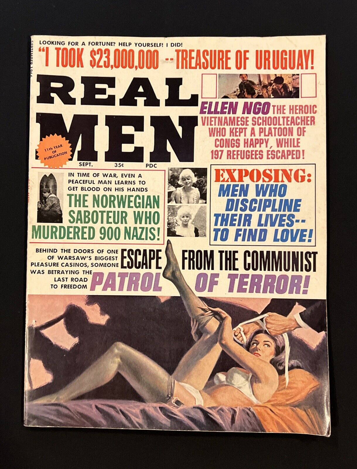 Vintage Real Men Magazine September 1966 Vol. 10 No. 6