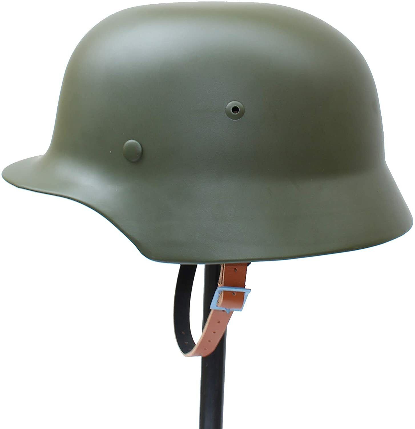WW2 German M35 Helmet Steel Material WWII Soldier Stahlhelm Black Green Color