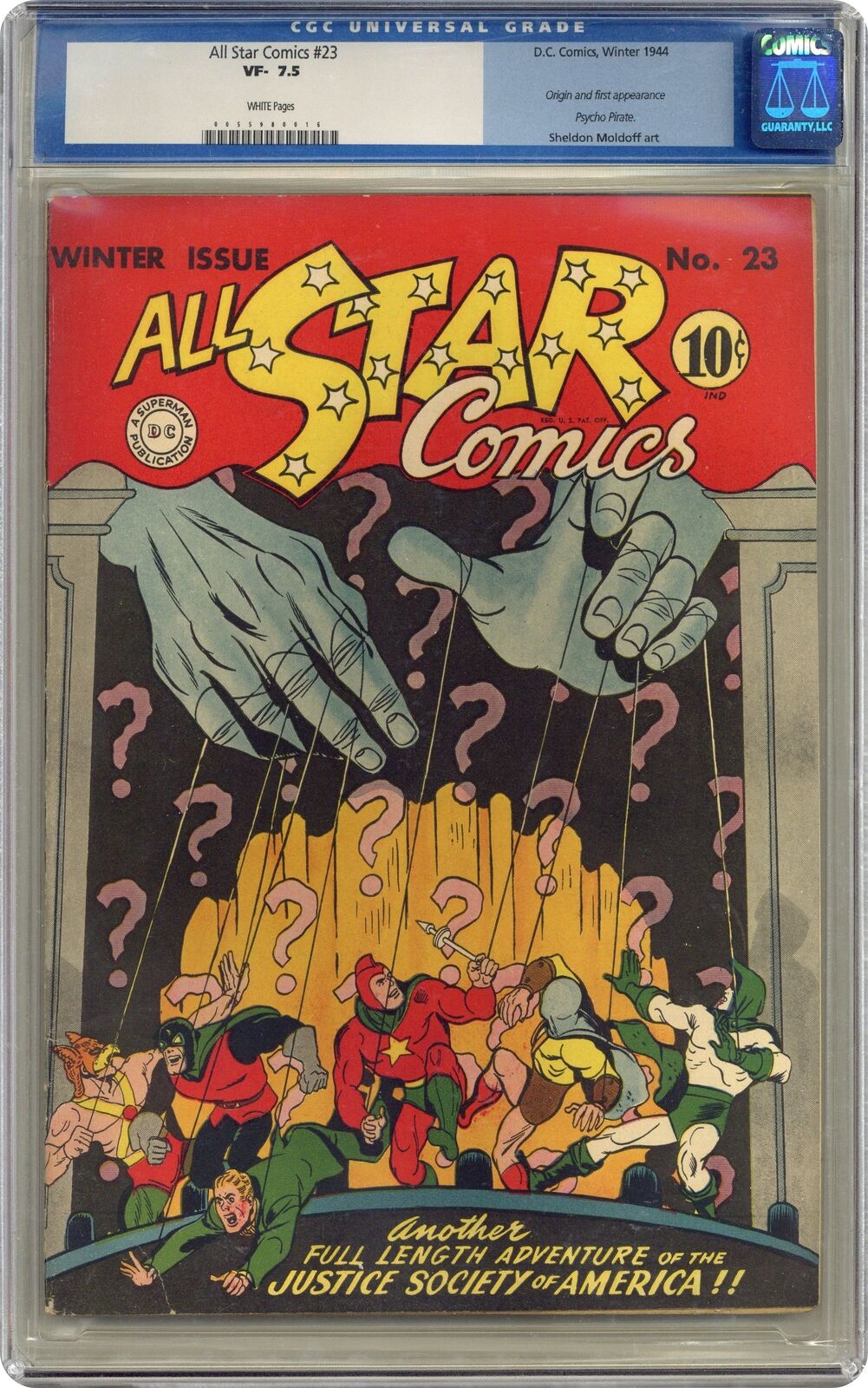 All Star Comics #23 CGC 7.5 1944 0055980016