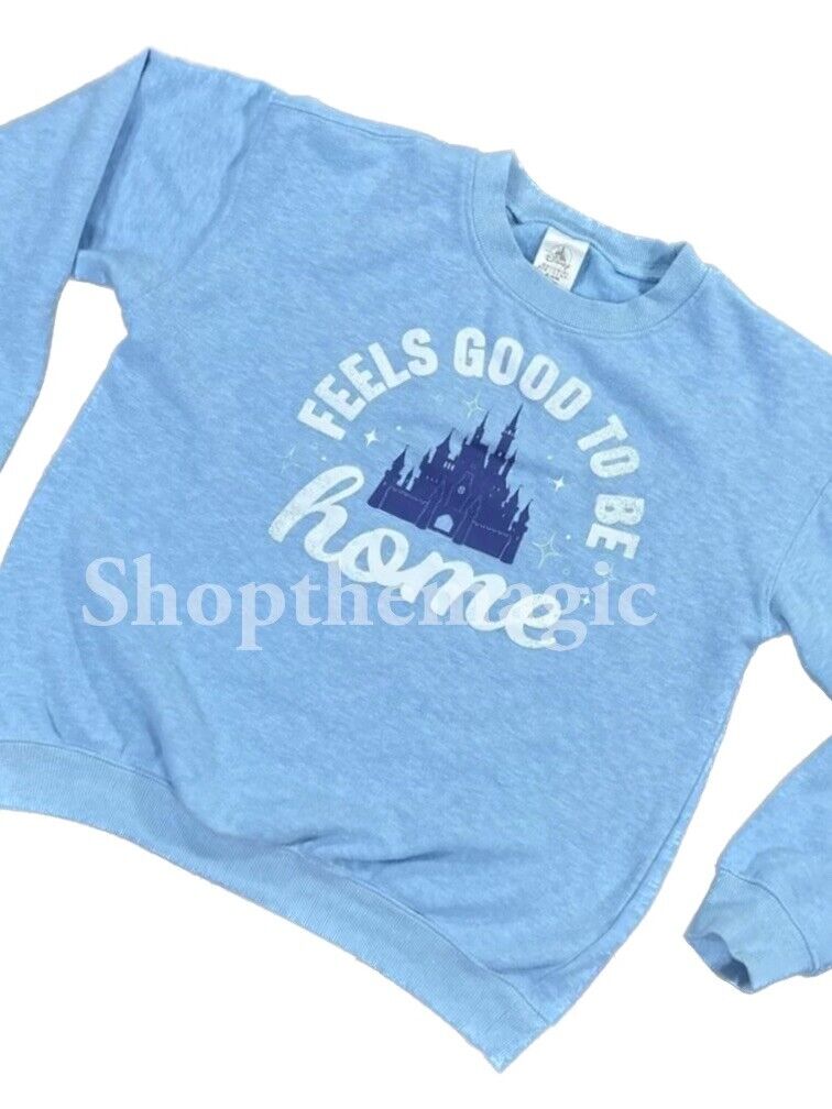 Disney World Feels Good To Be Home Cinderella Castle Pullover Sweatshirt Size S