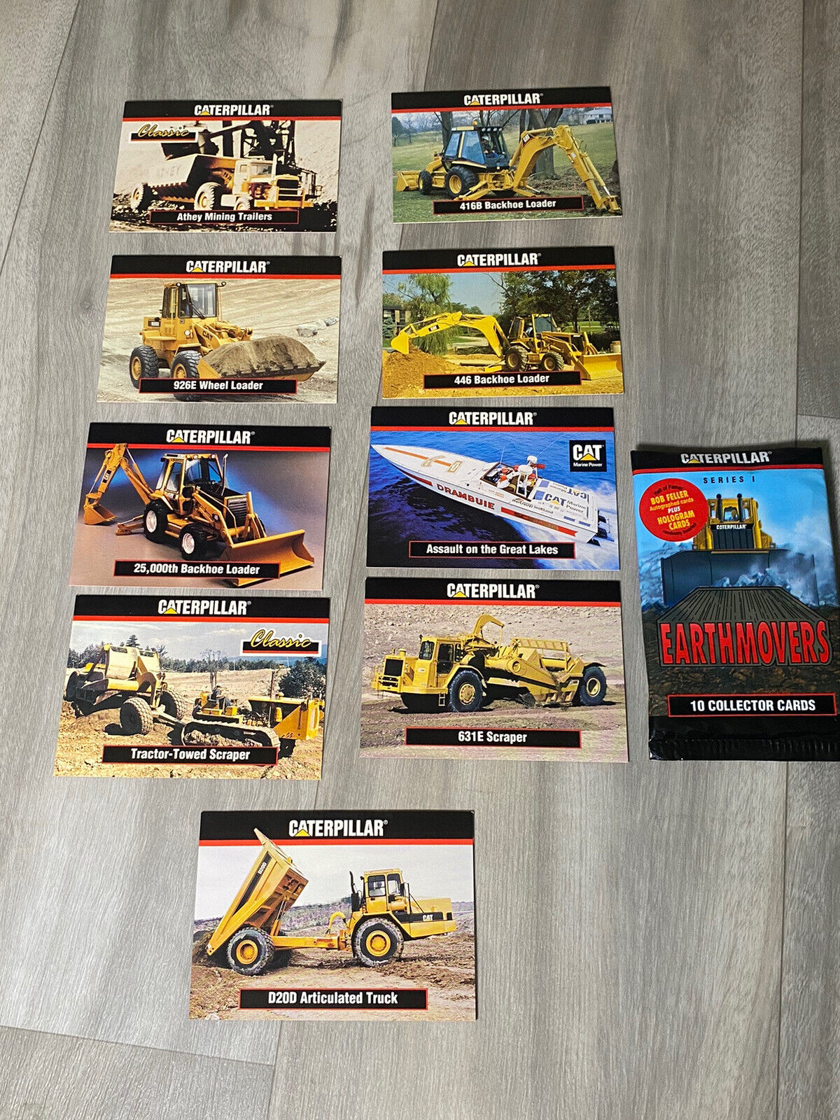 1993 Caterpillar Cat Earthmovers Series 1  tractor engineer cards collector