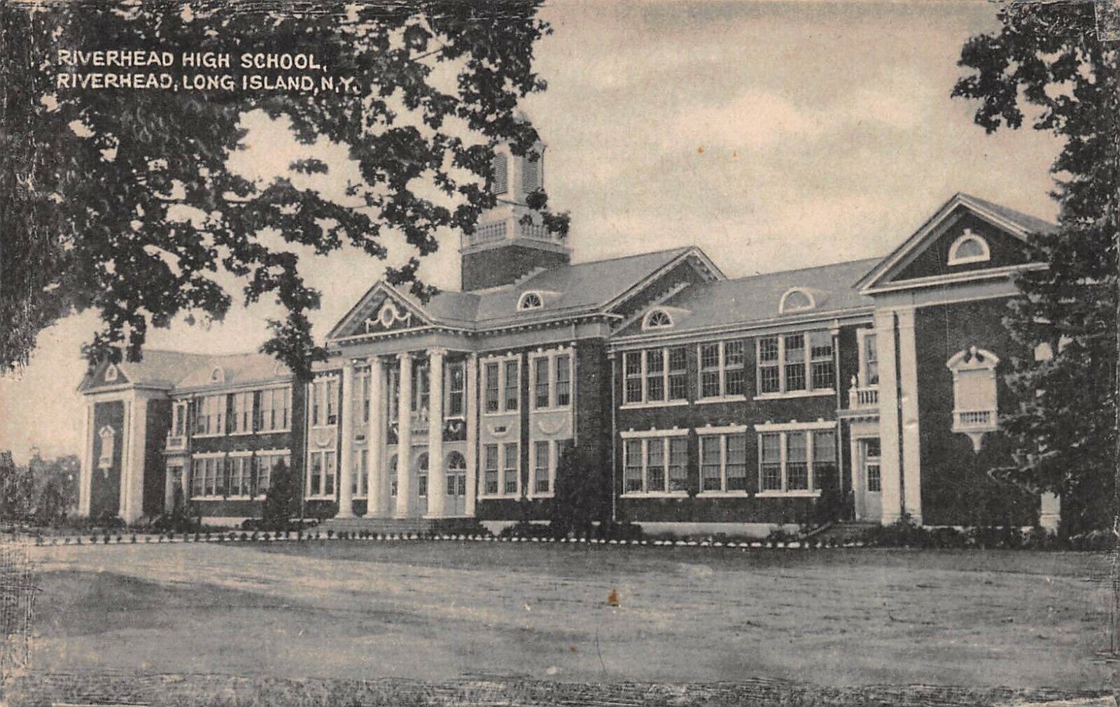 Riverhead High School, Riverhead, Long Island, N.Y., Early Postcard, Unused 