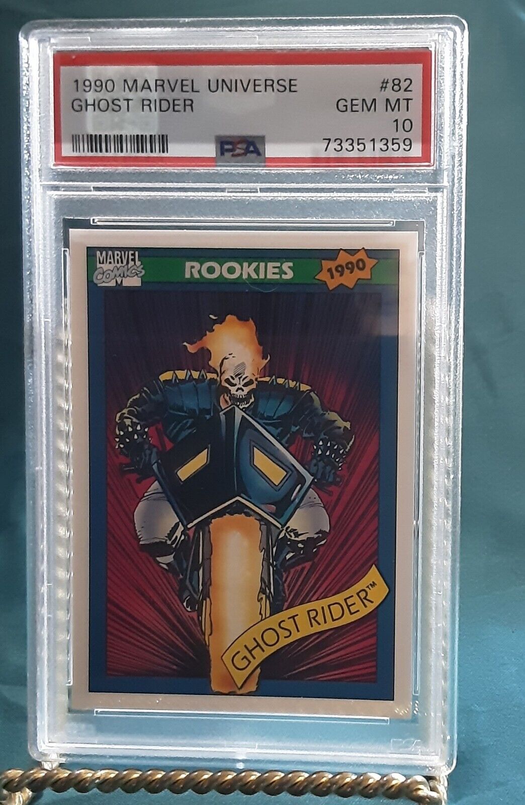 1990 Marvel Universe #82 Ghost Rider Rookie Card   PSA 10