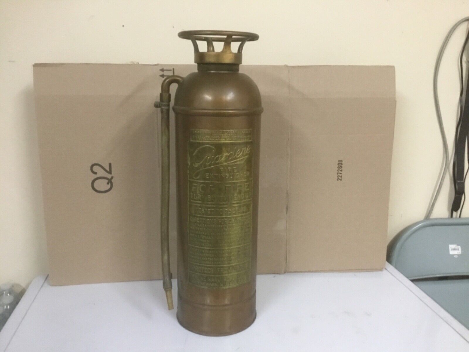 Empty Antique Badger Fire Extinguisher 