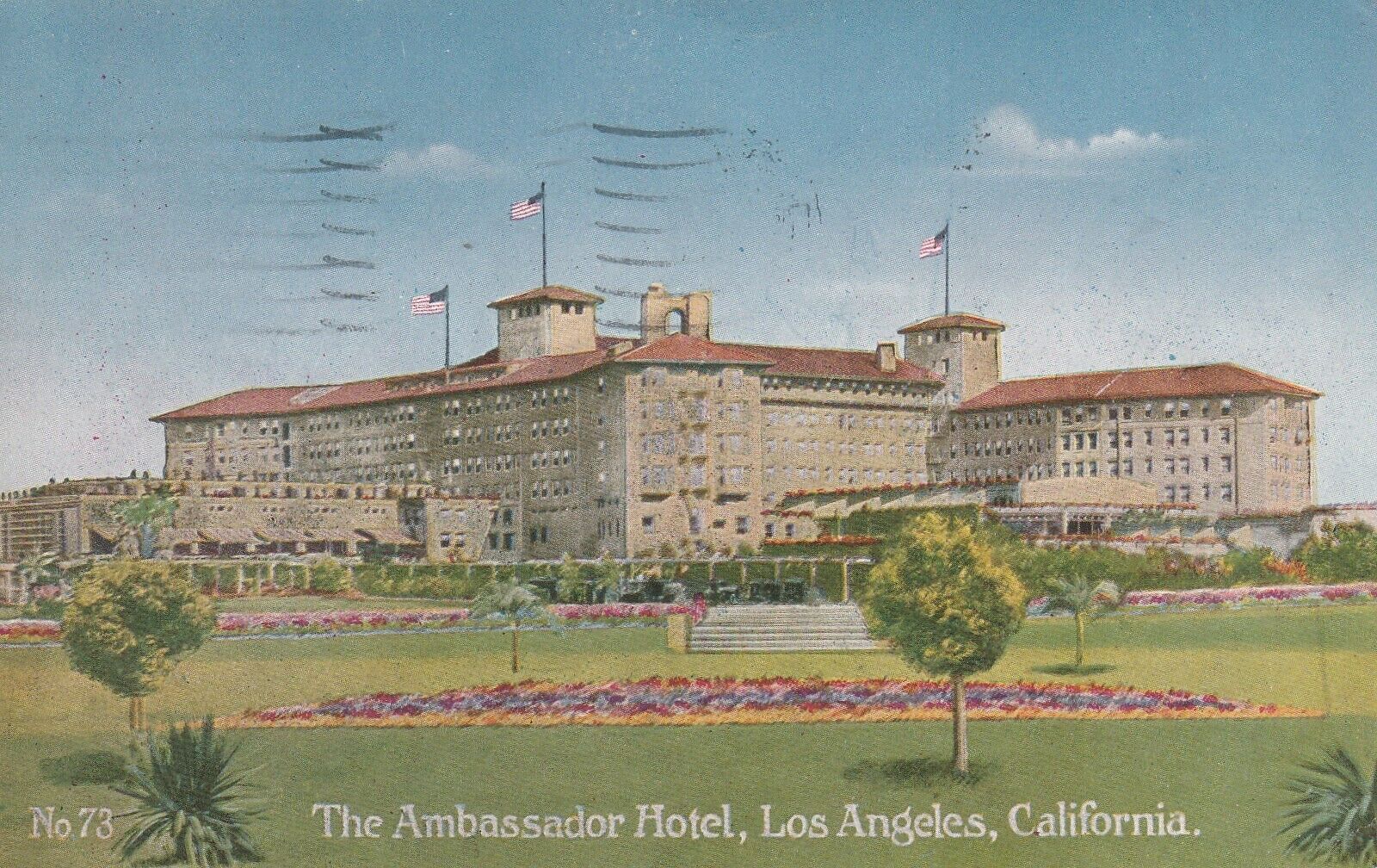 1927 The Ambassador Hotel, Los Angeles, California, Arcade Sta. Postmark, a632