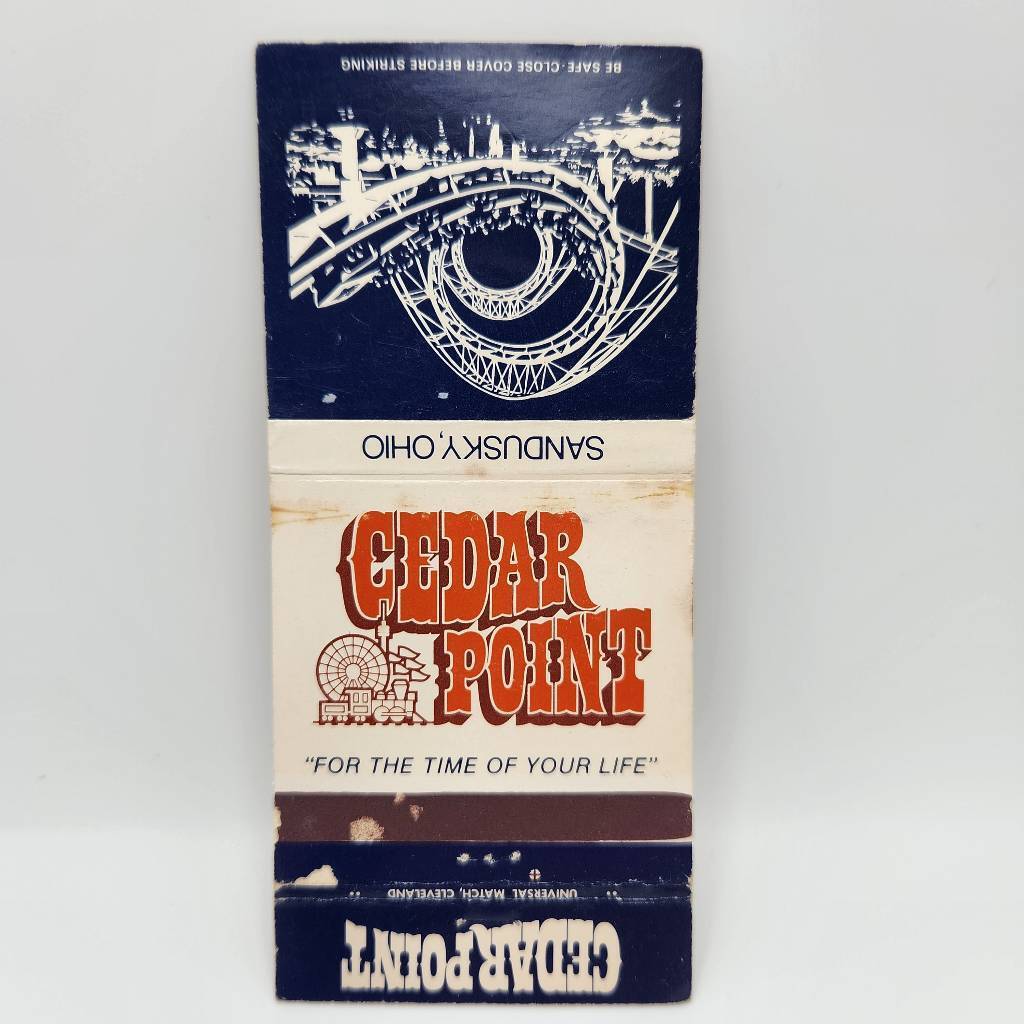Vintage Matchbook 1960s-80s Cedar Point Sandusky Ohio Amusement Park Collectible