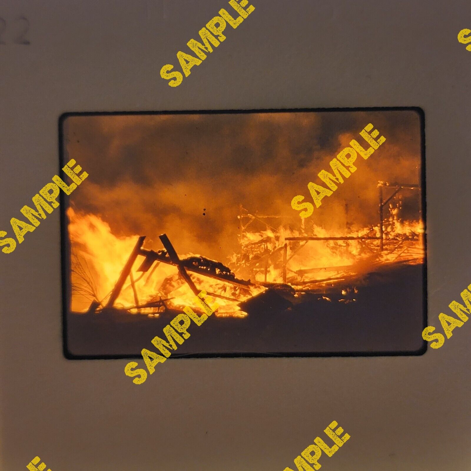 Vintage 35mm Slide - FIRE 1975