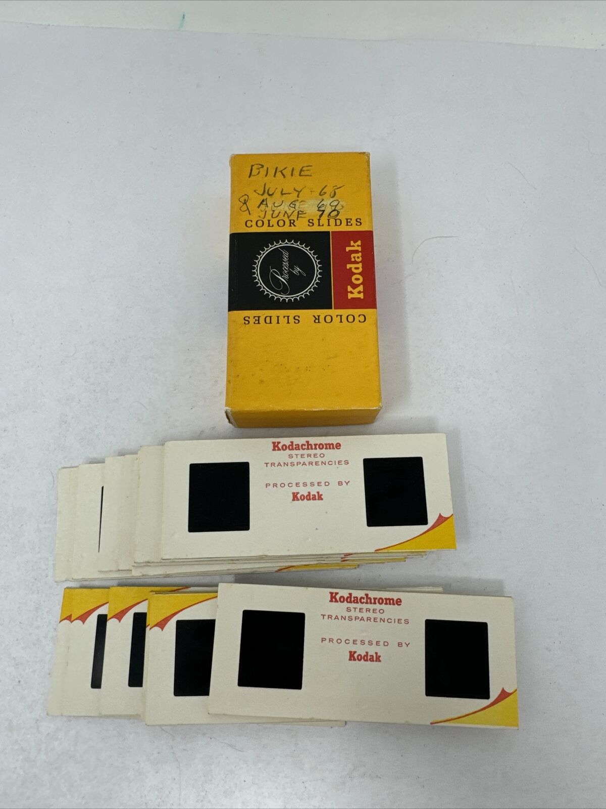 Vintage Kodak Stereo Slides Family Dog Spaniel Transparencies 1960's 1970's