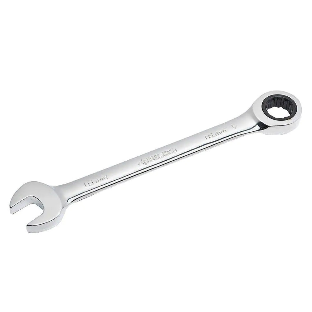 Husky 16Mm Combination Wrench Metric Ratcheting 12 Point Chrome Steel Hand Tool