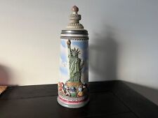 1985 Gerz W Germany Limited Edition Statue of Liberty Lidded Beer Stein # 2483 picture
