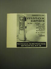 1958 Minox Camera Advertisement - Fabulous 2 1/2 oz. Minox Camera picture