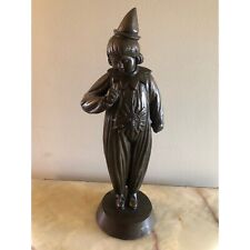 Vintage Bronze Child Clown Hushing picture