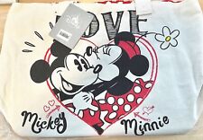 Disney Mickey & Minnie Mouse ''Love'' Canvas Tote Valentines 13