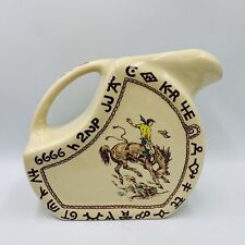 1992 Vtg Westward Ho Rodeo Water Ice Tea Pitcher Wallace China Style True West picture